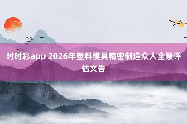 时时彩app 2026年塑料模具精密制造众人全景评估文告