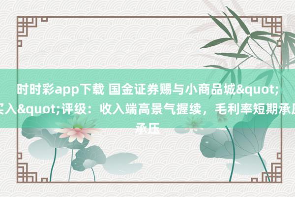 时时彩app下载 国金证券赐与小商品城"买入"评级：收入端高景气握续，毛利率短期承压
