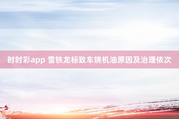 时时彩app 雪铁龙标致车烧机油原因及治理依次