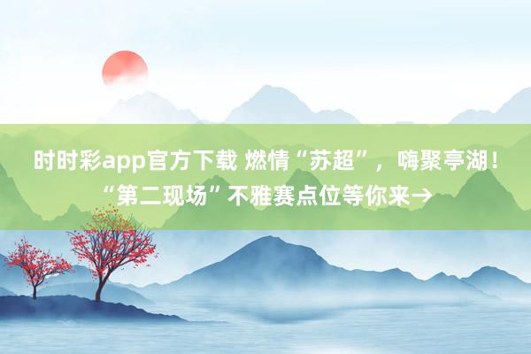 时时彩app官方下载 燃情“苏超”，嗨聚亭湖！“第二现场”不雅赛点位等你来→
